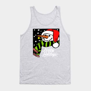 Happy Holidays Snowman Tank Top